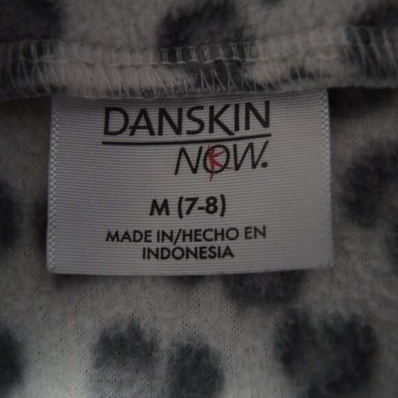 4/$25 Girl Bundle 2 Fleece 1/4 Zip Jackets Gray Leopard Large Colorful Dots Sz M - Picture 9 of 12